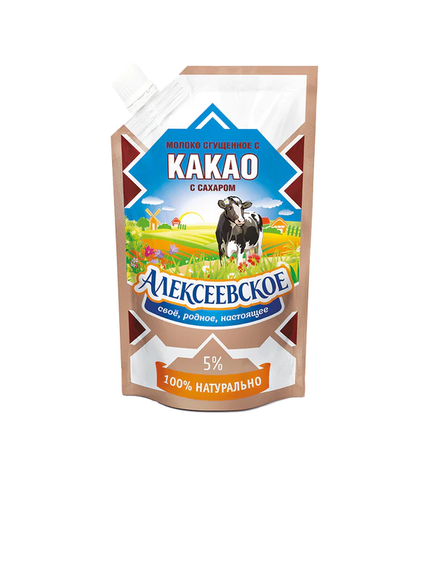 Молоко сгущенное с сахаром и какао 5%